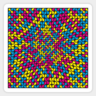 Warped Metaballs Pattern (CMYK) Sticker